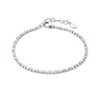 Bracciale Brand Donna Tennis colorato in Acciaio Zircone 14BR049P-M - 14BR049P-M